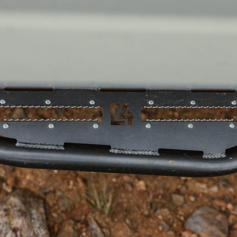 Top-down view of the rear step area of the C4 Sliders for the 4th Gen Tacoma.