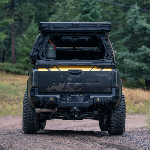 Close-up showing the weld quality on the Overland bumper from C4 Fabrication.