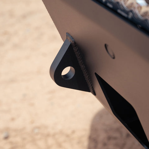 Detail image of the tow hook on the 6th Gen 4Runner Hybrid Front Bumper