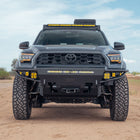 Front view of 6th Gen 4Runner Hybrid Front Bumper installed on black Toyota 4runner