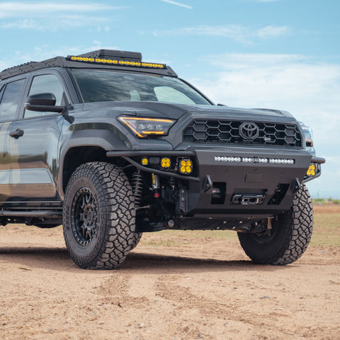 Toyota 4runner with the 6th Gen 4Runner Hybrid Front Bumper installed, parked on a dirt road