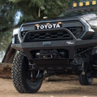 DV8 Xtract winch installed with Tacoma Rock Runner Front Bumper 
