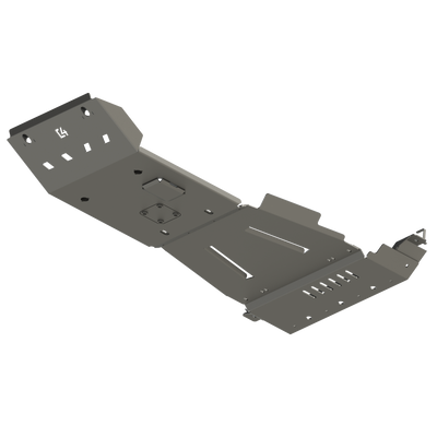 Digital rendering showing the exterior structure of the C4 full skid plate set for 2003-2009 Toyota 4Runners.