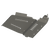 Digital rendering showing the bottom of the C4 rear skid plate set including mounting crossmember and venting holes.