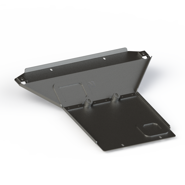 Digital rendering showing the inside of the C4 skid plate for the Land Cruiser LC250.