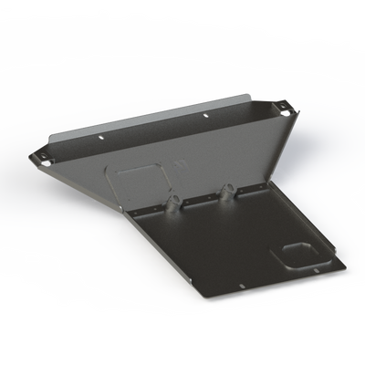 Digital rendering showing the inside of the C4 skid plate for the Land Cruiser LC250.