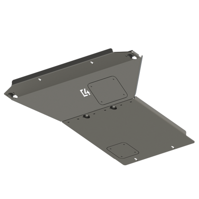 Digital rendering showing the outside appearance of the C4 front skid plate for the Land Cruiser LC250.