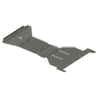 Digital rendering showing the full skid plate kit from C4 for the 2024+ Tacoma non-Hybrid with the sway bar disconnect system.