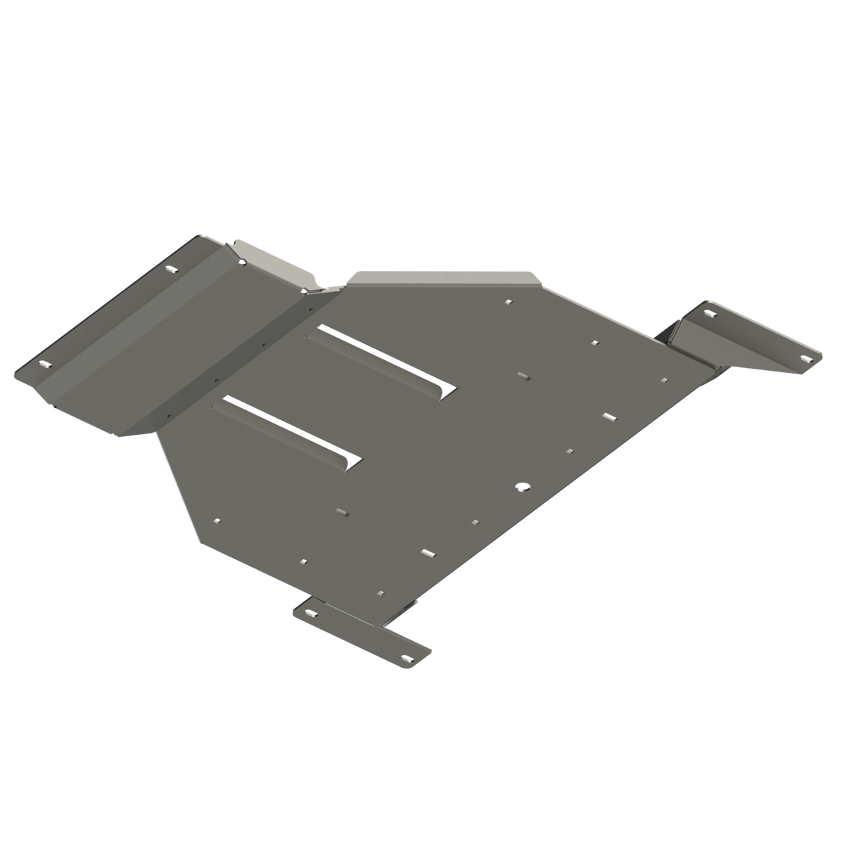 Digital rendering showing the construction of the rear skid for the 4th Gen Tacoma non-Hybrid from C4 Fabrication.