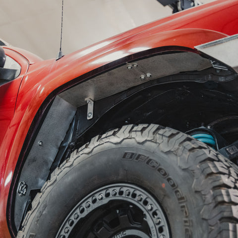 View from underneath of the High Clearance Fender Liner.