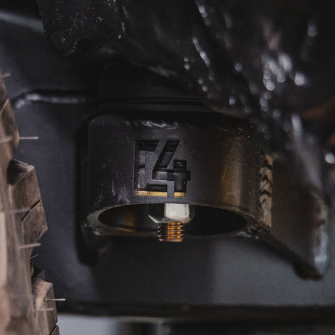 Installed C4 Body Mount Relocation system.
