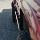 View down on the C4 Rock Runner slider showing how much it protrudes past the body. 