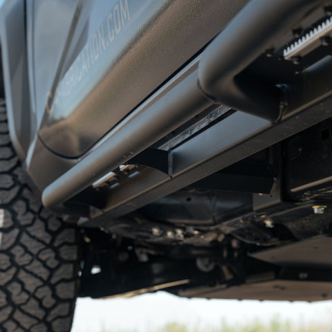 Bottom Side of the Rock sliders for the 6th Gen Toyota 4Runner