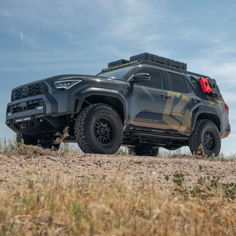 Full vehicle with the Rock sliders for the 6th Gen Toyota 4Runner