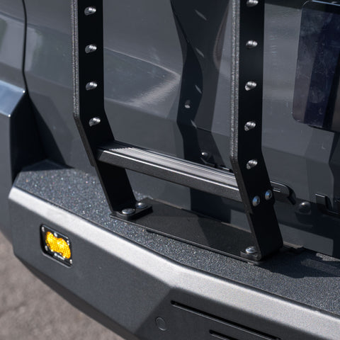 Close up of the 6th Gen 4Runner Summit Hatch Ladder mounting to the bottom of the hatch.