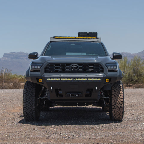 Front view of Overland Series Front Bumper for the 6th Gen 4Runner installed without running the bull bar option