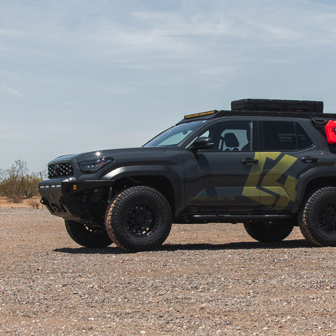Side angle view of C4 4Runner with Overland Series Front Bumper for the 6th Gen 4Runner installed