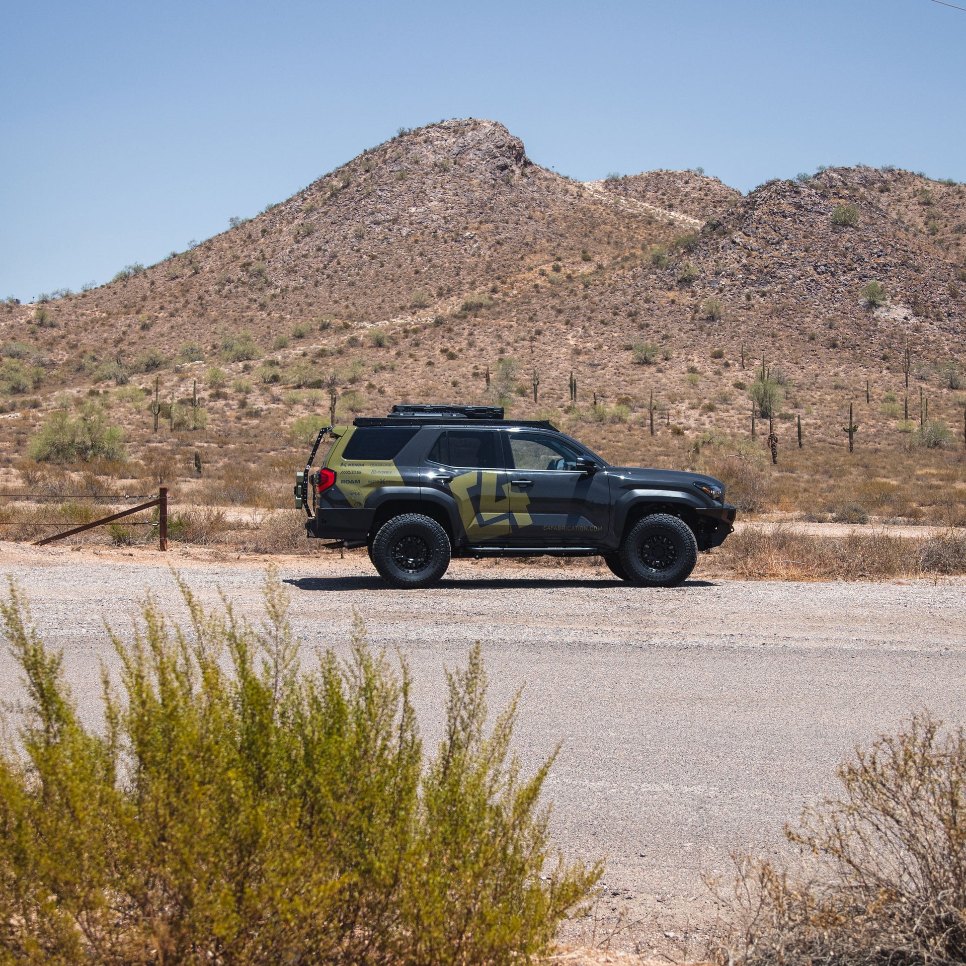 Exploring the desert equipped with the Overland Series High Clearance Rear Bumper for the 6th Gen 4Runner