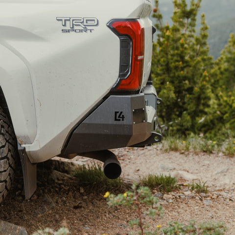 Side view of the C4 Overland rear bumper for the Tacoma.