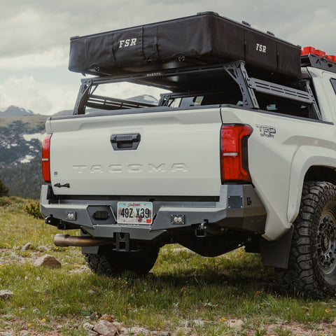 Closer view of the Overland Rear Bumper from C4 Fabrication for the 2024 Tacoma.