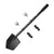 Shovel / Mount Combo - Black LONG Shovel / Black UMD with Knobs