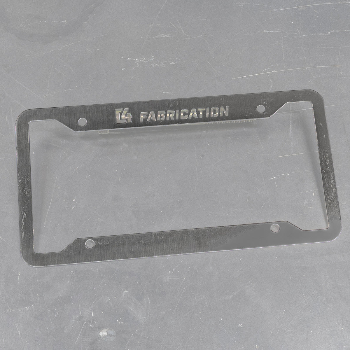 Cover photo for the C4 License Plate Frame with the frame emphasized and the background faded out.