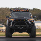 A blacked-out 4Runner with the C4 Lo-Pro winch bumper for 2014+ Toyota 4Runners.