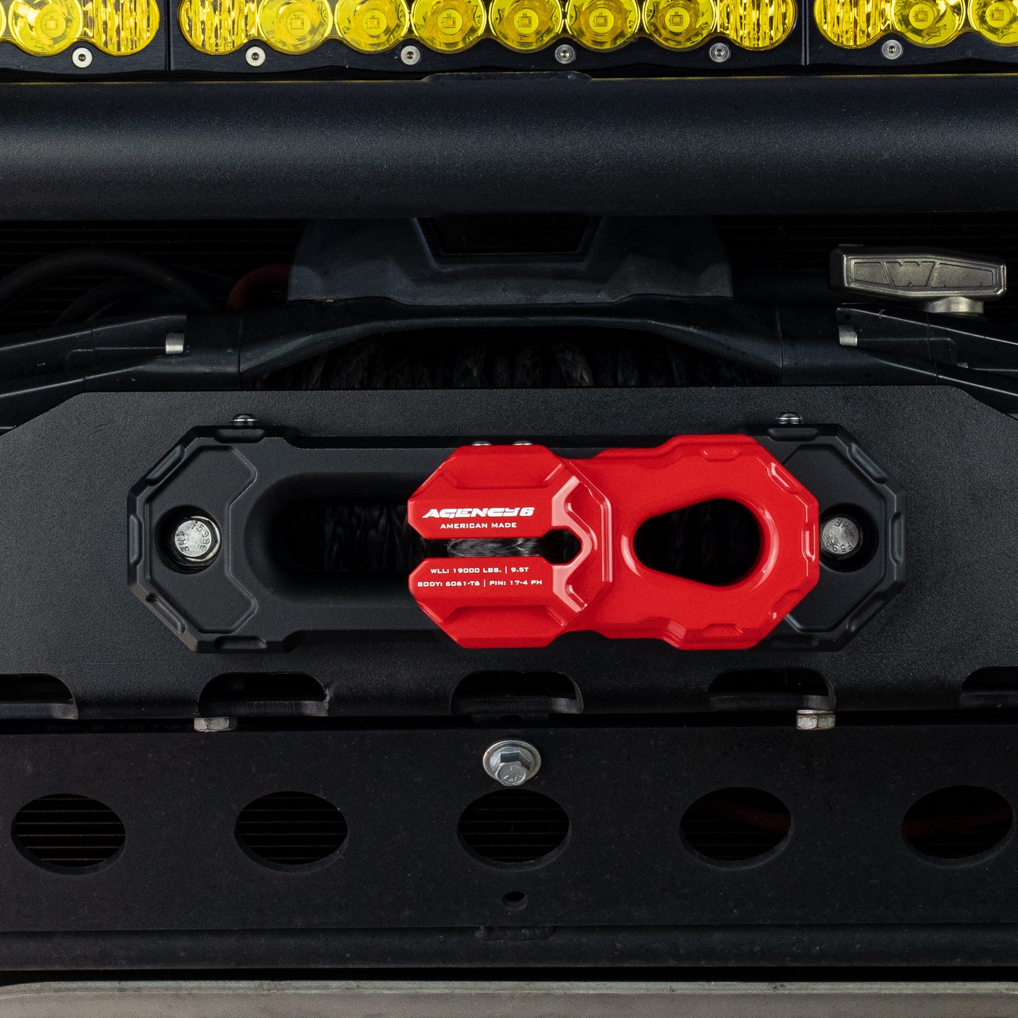 Billet Winch Shackle - Red | C4 Fabrication