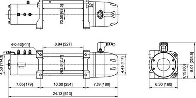 COMEUP SEAL Slim 9.5rs 12V, W/ Synthetic Rope & Wireless Remote