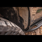 View of the rear of the fender well with C4's fender liners installed.