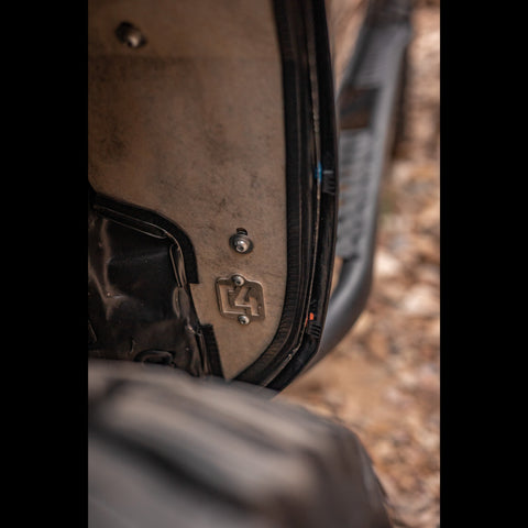 Close up view of the C4 logo in the OTF kit.