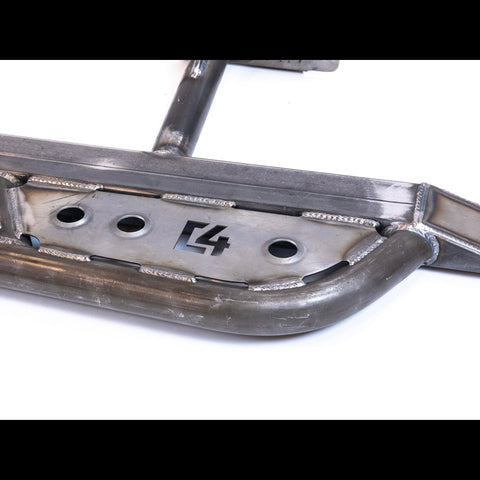 Close-up of the rear kicker and step for the C4 Tundra Sliders.