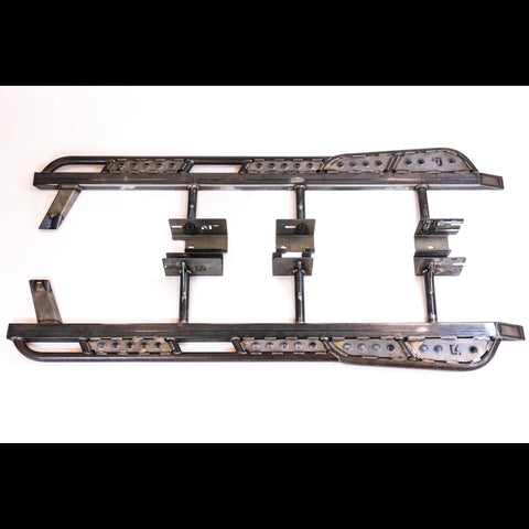 Top-down view of a pair of C4 bolt-on sliders for the 3rd Gen Tundra.