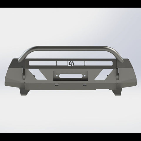 Digital rendering of the C4 Lo-Pro front winch bumper for the Tacoma. 