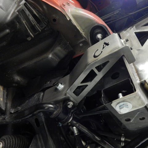 View from underneath the C4 frame support bracket.