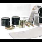 Alternate view of the components of the C4 Body Mount Relocation system.