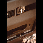 Close-up view of the C4 logo in the front of a Hybrid winch bumper.