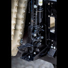 Close up photo showing the high-lift jack mount for the C4 Fabrications rear bumper.