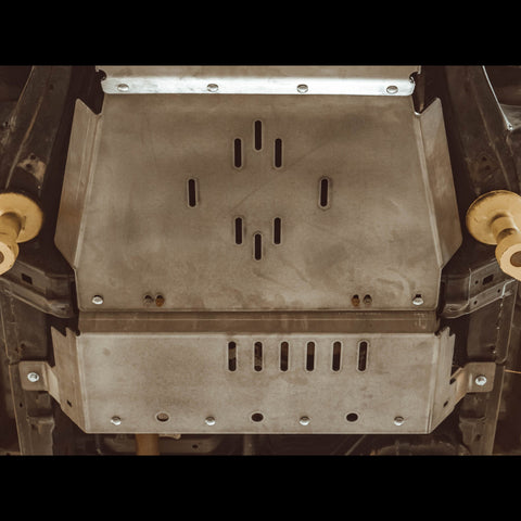 Bottom view of the C4 rear skid plate kit for 4Runners.
