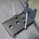 View of the Spare Battery Tray made by C4 showing the structure and battery hold-down bolts.