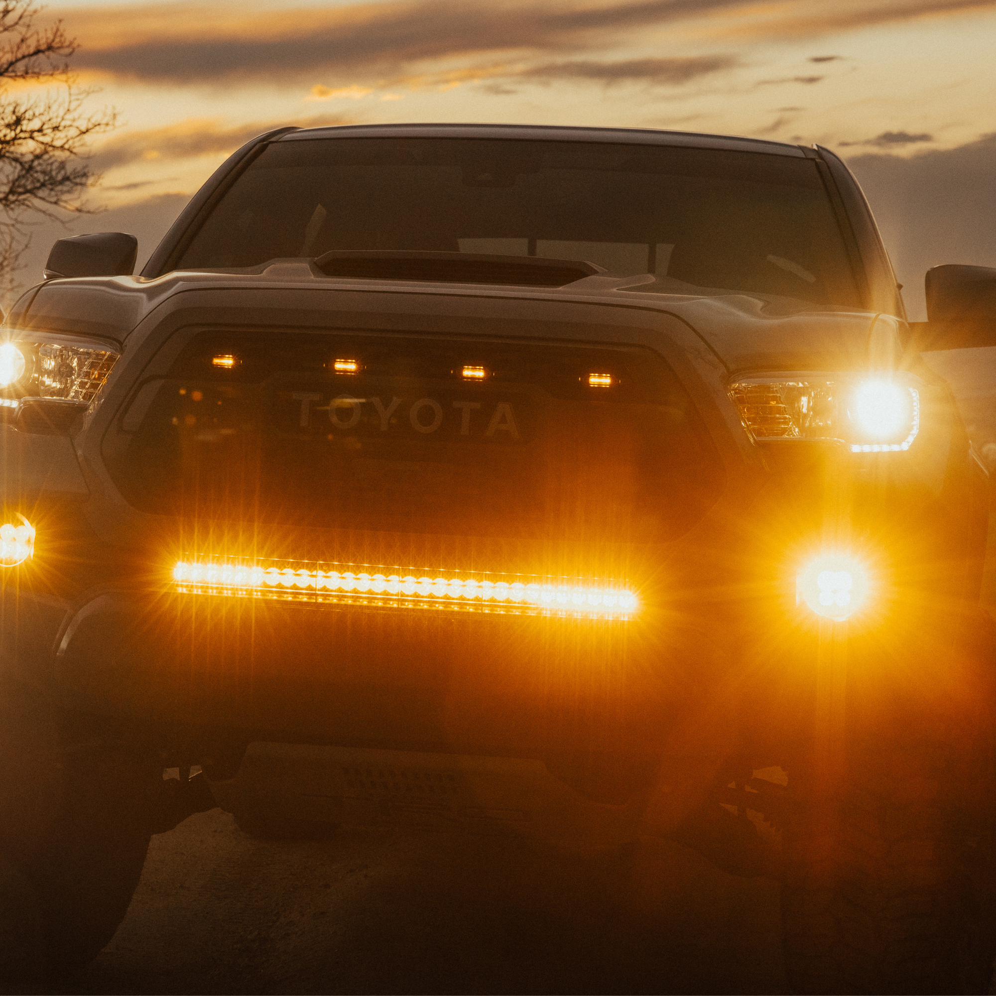 Heretic Studio Toyota Tacoma - Behind The Grille - 30 Inch Light Bar - - C4  Fabrication