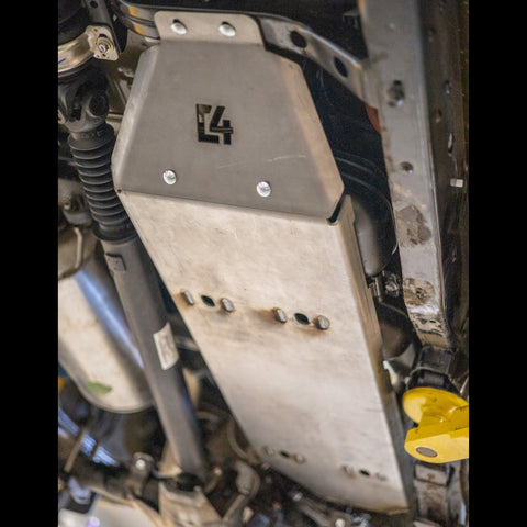 View from underneath of the C4 Fuel Tank Skid for the 2nd Generation Tacoma.