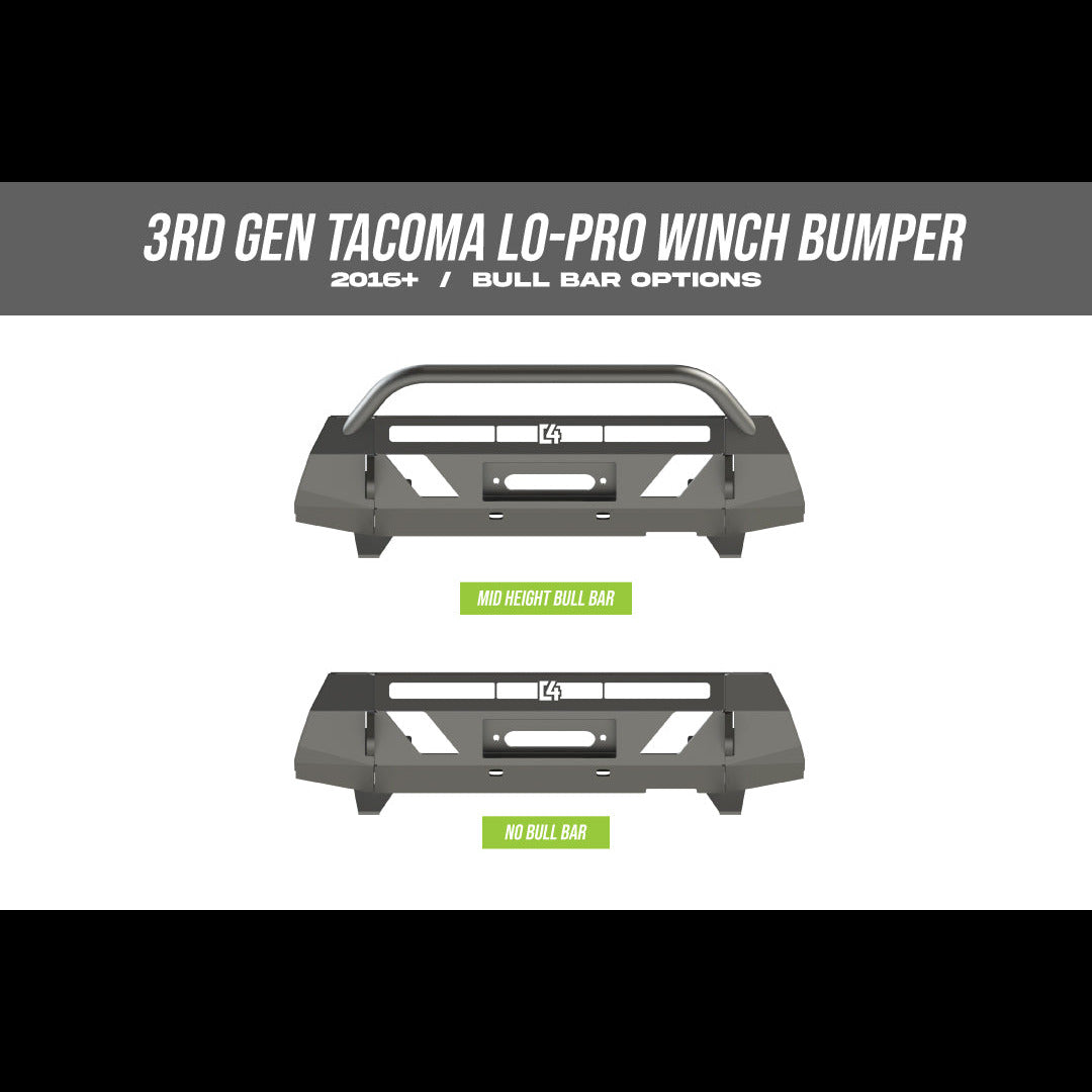 Tacoma Front Lo-Pro Winch Bumper / 3rd Gen / 2016+