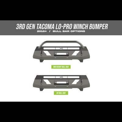 Tacoma Front Lo-Pro Winch Bumper / 3rd Gen / 2016-2023