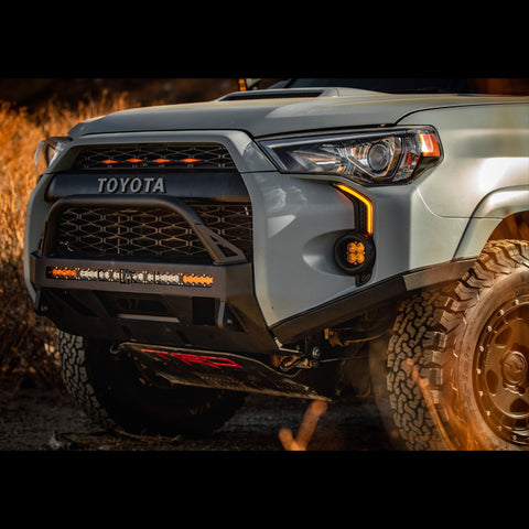 Close up quartering shot of the C4 High Clearance Additions for the 5th Generation Toyota 4Runner. 