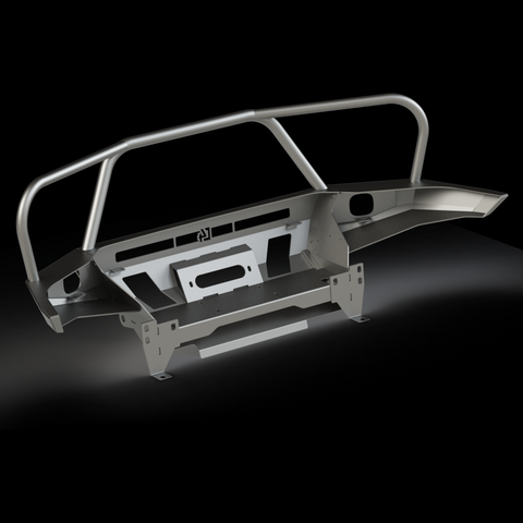 View of the interior structure of the C4 Overland bumper for Tacomas shown via digital rendering.