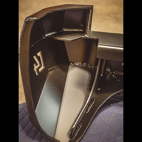View inside the end caps of the C4 Overland rear bumper for 2nd Gen Tacomas.