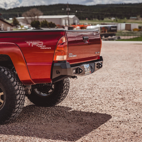 Wider angle view of the C4 Overland rear bumper.