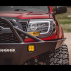 Front view of the side wing of the C4 Overland bumper.