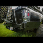 Close up of the hinge side of the C4 swing-out bumper.